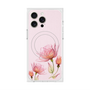 プレミアムスクエアケース with MagSafe［ Natural Flower - Pink ］