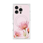 プレミアムスクエアケース with MagSafe［ Natural Flower - Pink ］