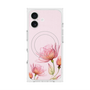 プレミアムスクエアケース with MagSafe［ Natural Flower - Pink ］