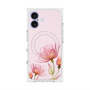 プレミアムスクエアケース with MagSafe［ Natural Flower - Pink ］