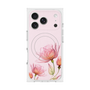 プレミアムスクエアケース with MagSafe［ Natural Flower - Pink ］