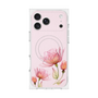 プレミアムスクエアケース with MagSafe［ Natural Flower - Pink ］