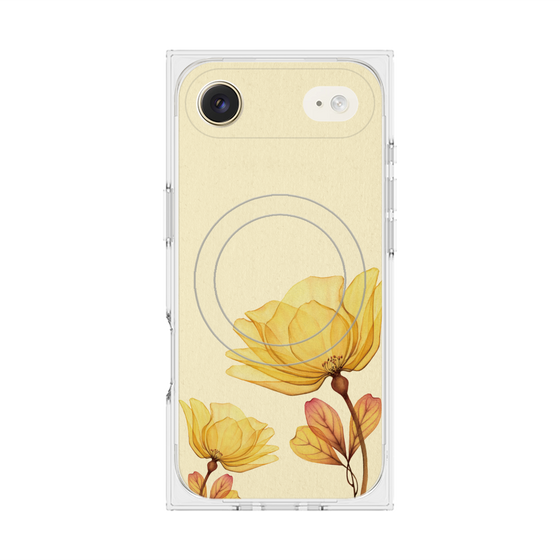 プレミアムスクエアケース with MagSafe［ Natural Flower - Yellow ］