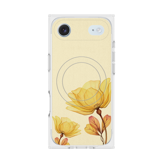 プレミアムスクエアケース with MagSafe［ Natural Flower - Yellow ］