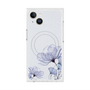 プレミアムスクエアケース with MagSafe［ Natural Flower - blue ］