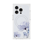 プレミアムスクエアケース with MagSafe［ Natural Flower - blue ］