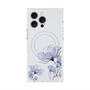 プレミアムスクエアケース with MagSafe［ Natural Flower - blue ］