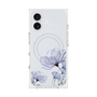 プレミアムスクエアケース with MagSafe［ Natural Flower - blue ］