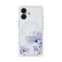 プレミアムスクエアケース with MagSafe［ Natural Flower - blue ］