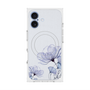 プレミアムスクエアケース with MagSafe［ Natural Flower - blue ］