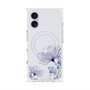 プレミアムスクエアケース with MagSafe［ Natural Flower - blue ］