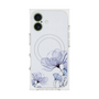 プレミアムスクエアケース with MagSafe［ Natural Flower - blue ］