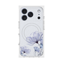 プレミアムスクエアケース with MagSafe［ Natural Flower - blue ］