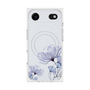 プレミアムスクエアケース with MagSafe［ Natural Flower - blue ］