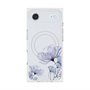 プレミアムスクエアケース with MagSafe［ Natural Flower - blue ］