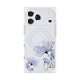 プレミアムスクエアケース with MagSafe［ Natural Flower - blue ］