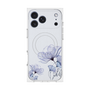 プレミアムスクエアケース with MagSafe［ Natural Flower - blue ］