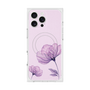 プレミアムスクエアケース with MagSafe［ Natural Flower - Purple ］