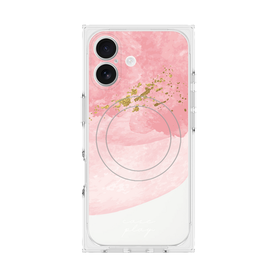 プレミアムスクエアケース with MagSafe［ pink layered ］