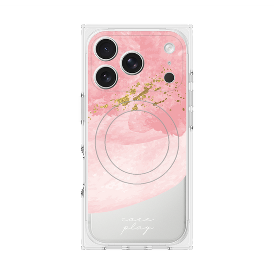 プレミアムスクエアケース with MagSafe［ pink layered ］