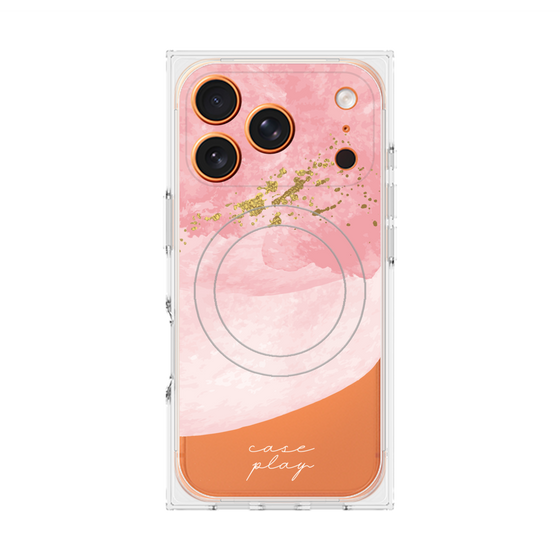 プレミアムスクエアケース with MagSafe［ pink layered ］