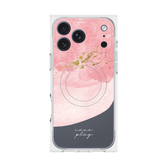 プレミアムスクエアケース with MagSafe［ pink layered ］