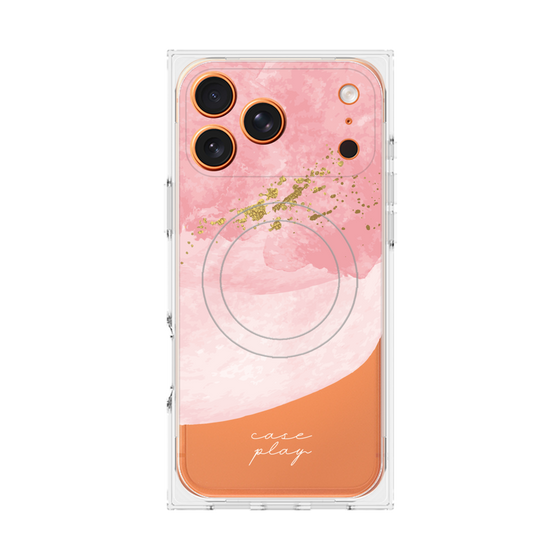 プレミアムスクエアケース with MagSafe［ pink layered ］
