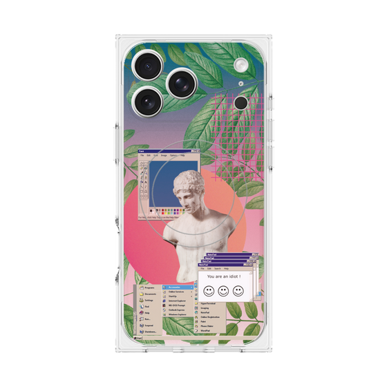 プレミアムスクエアケース with MagSafe［ vapor wave ］