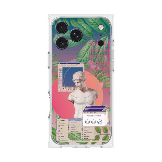 プレミアムスクエアケース with MagSafe［ vapor wave ］