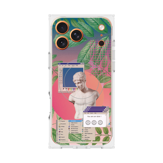 プレミアムスクエアケース with MagSafe［ vapor wave ］