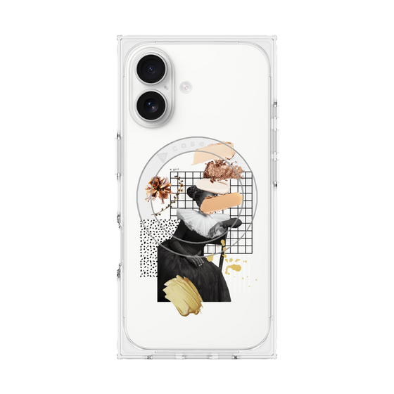 プレミアムスクエアケース with MagSafe［ Artistic Fall in Beige ］
