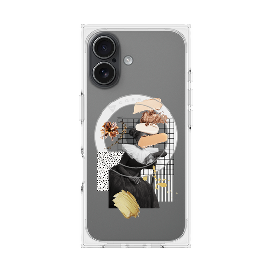 プレミアムスクエアケース with MagSafe［ Artistic Fall in Beige ］