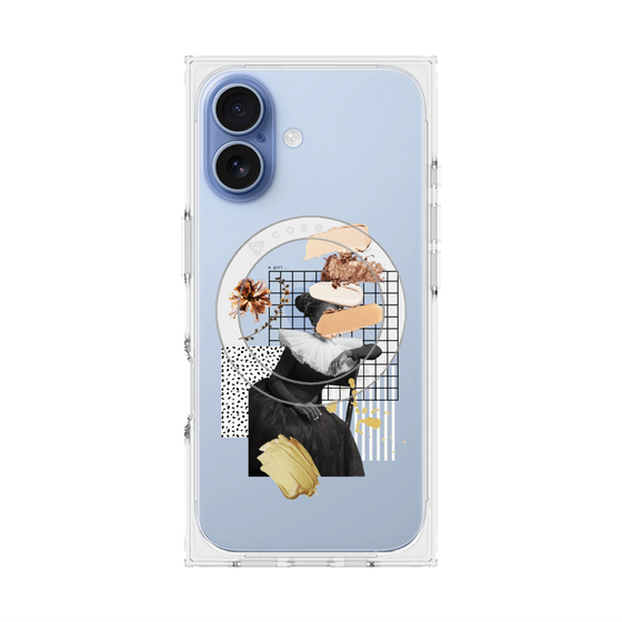 プレミアムスクエアケース with MagSafe［ Artistic Fall in Beige ］