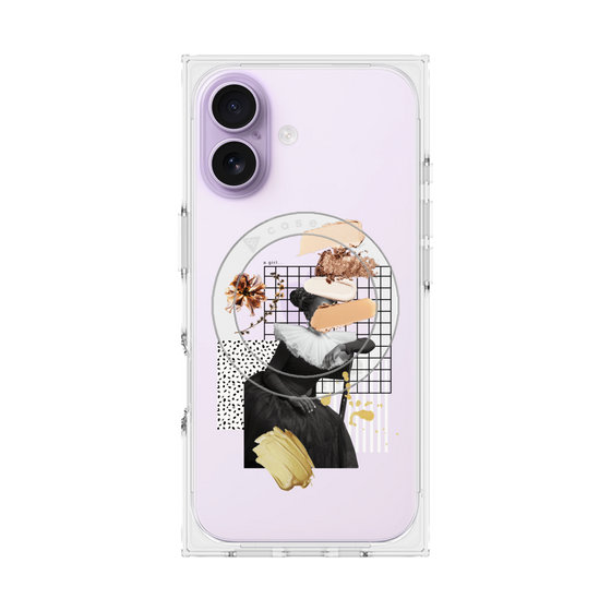 プレミアムスクエアケース with MagSafe［ Artistic Fall in Beige ］