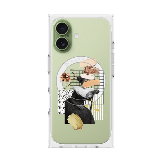 プレミアムスクエアケース with MagSafe［ Artistic Fall in Beige ］