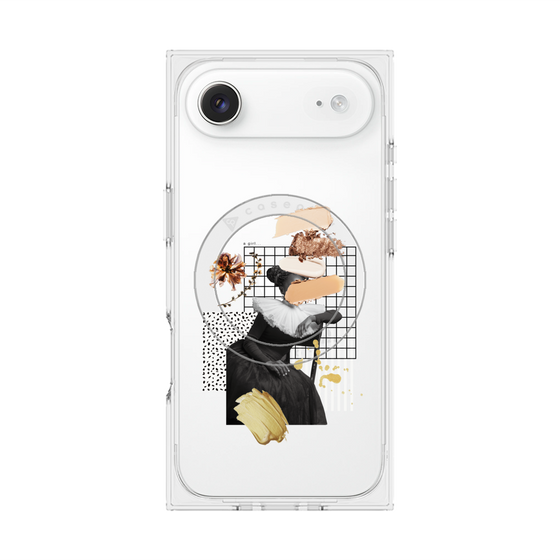 プレミアムスクエアケース with MagSafe［ Artistic Fall in Beige ］