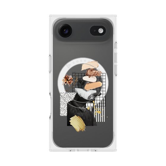 プレミアムスクエアケース with MagSafe［ Artistic Fall in Beige ］
