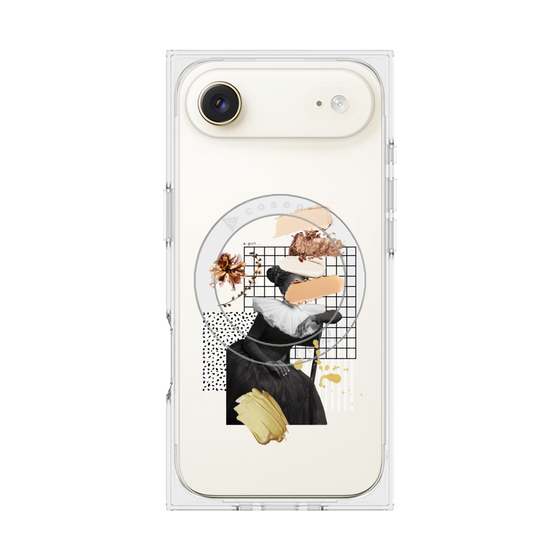プレミアムスクエアケース with MagSafe［ Artistic Fall in Beige ］