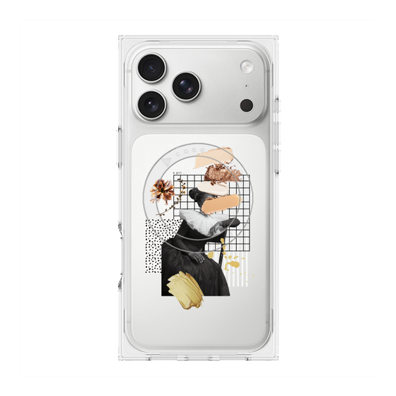 プレミアムスクエアケース with MagSafe［ Artistic Fall in Beige ］