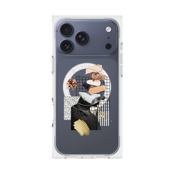 プレミアムスクエアケース with MagSafe［ Artistic Fall in Beige ］