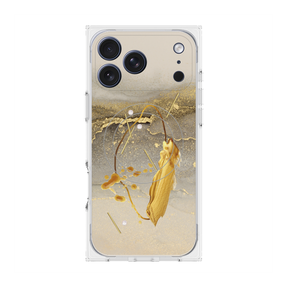 プレミアムスクエアケース with MagSafe［ Marble Nuance Painting Gray ］
