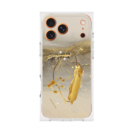 プレミアムスクエアケース with MagSafe［ Marble Nuance Painting Gray ］