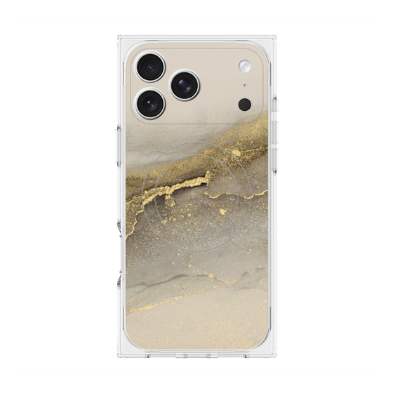 プレミアムスクエアケース with MagSafe［ Marble Gray ］