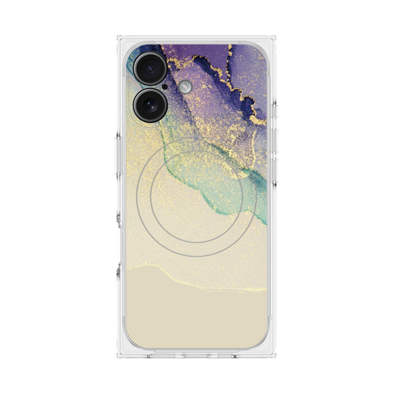 プレミアムスクエアケース with MagSafe［ Marble Purple ］