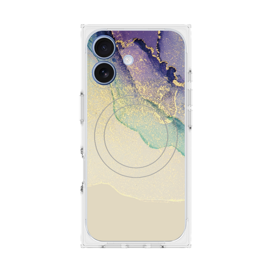 プレミアムスクエアケース with MagSafe［ Marble Purple ］