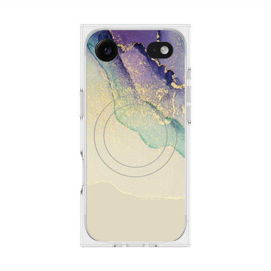 プレミアムスクエアケース with MagSafe［ Marble Purple ］