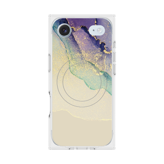 プレミアムスクエアケース with MagSafe［ Marble Purple ］