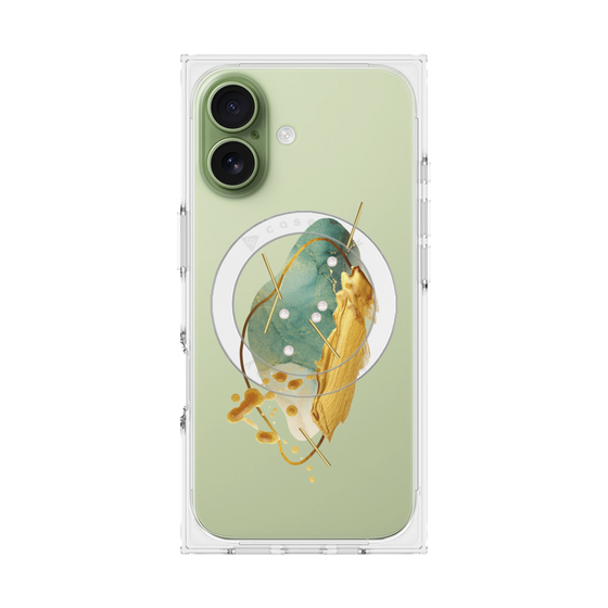 プレミアムスクエアケース with MagSafe［ Nuance Painting Green ］