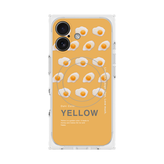 プレミアムスクエアケース with MagSafe［ YELLOW-Egg ］