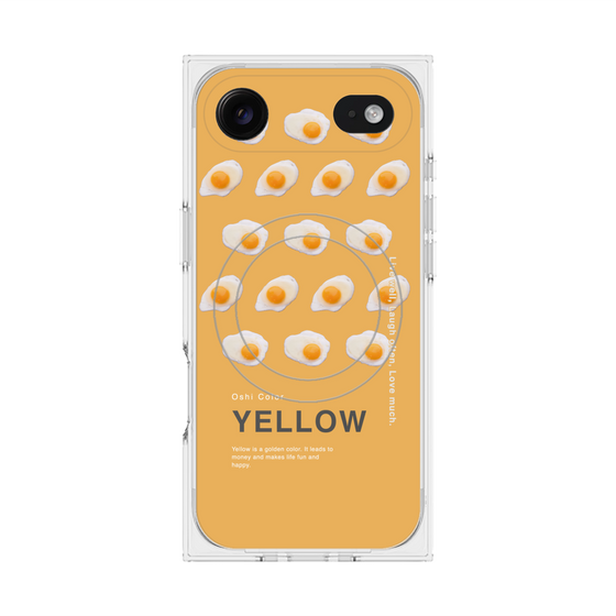 プレミアムスクエアケース with MagSafe［ YELLOW-Egg ］